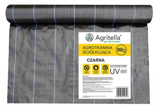 Agrotkanina czarna na chwasty Agritella 4x100m 90g