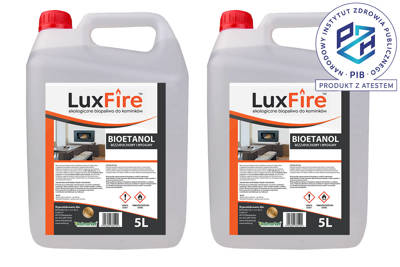 Lux Fire™ 10 litrów –  ekologiczne biopaliwo do kominka (bioetanol do biokominka)